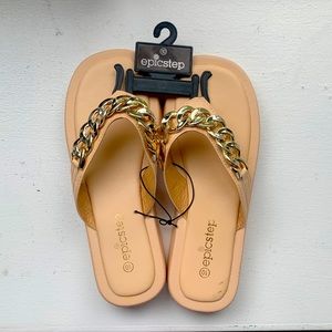 Epic-Step Nude Sandal